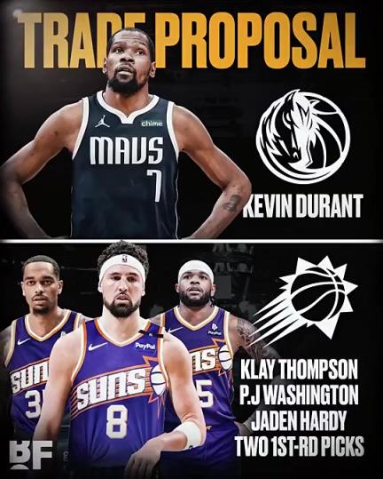 和歐文濃眉組三巨？美媒：獨(dú)行俠可用克萊+PJ+哈迪+倆首輪去換KD