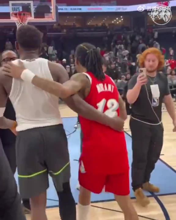 狼王&槍王惺惺相惜！華子賽后與莫蘭特相互致意！